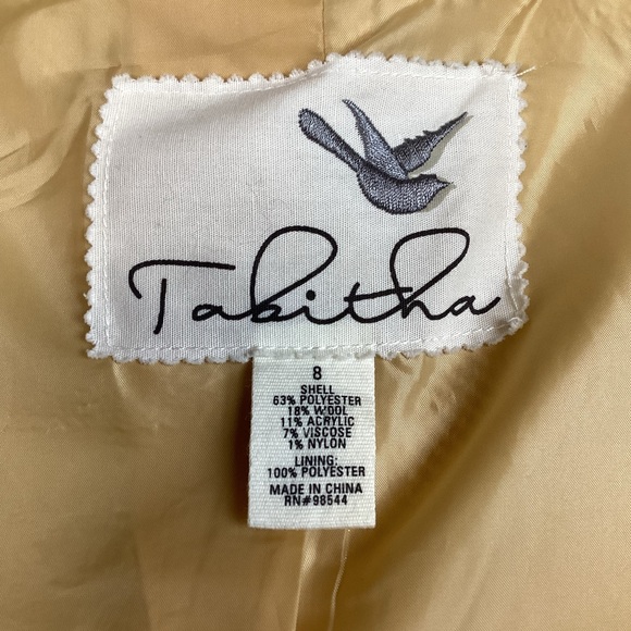 Tabitha Wool Blend Herringbone Blazer Gold Womens 8 - Picture 7 of 13